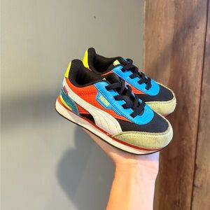 Puma Kids' Colorful Sneakers - Black, Blue, Red, Green